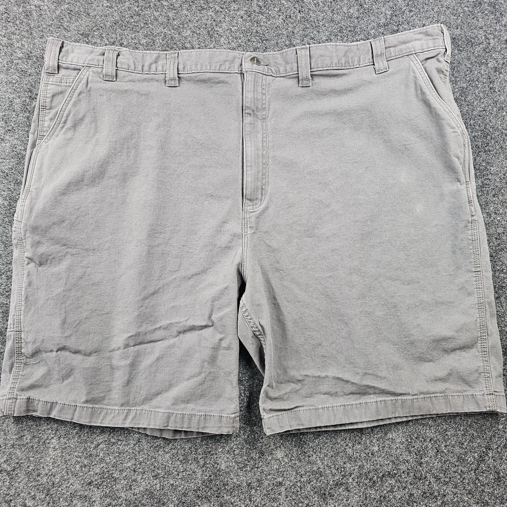Carhartt‎ Relaxed Fit Canvas Shorts Men's 54 Gray Work Utility Stretch 102514
